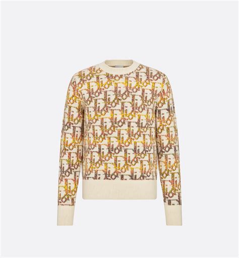 Dior Oblique Sweater Multicolor Wool Jacquard 